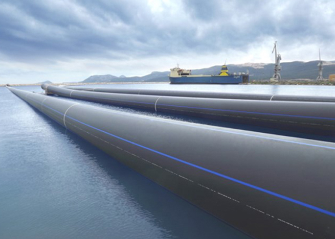 PE 1600 Pipe Line For Turkey Cyprus Water Supply Project