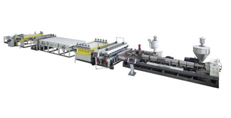 pc hollow cross section plate extrusion line