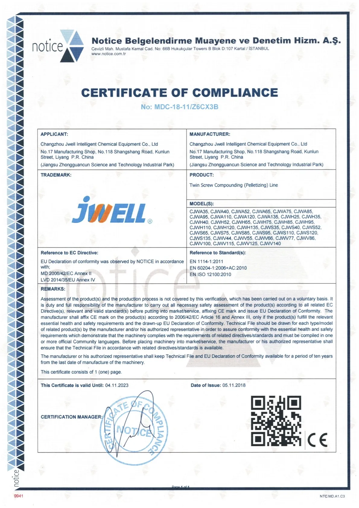 JWELL CE certificate .jpg JWELL CE certificate .jpg