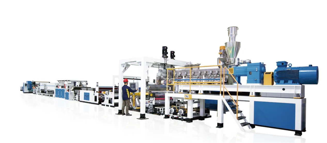 how a twin-screw pet sheet extrusion line works